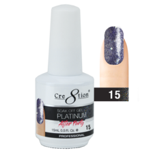 Cre8tion Platinum After Party Gel Polish, 0.5oz, 15