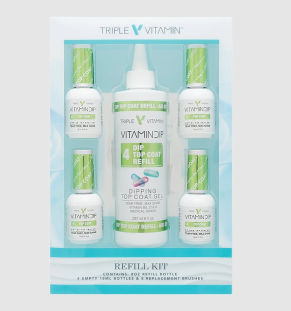 Triple Vitamin Refill Kit, 04, TOP COAT, 8oz