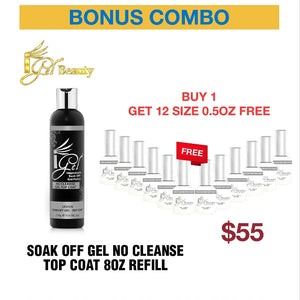 IGel No Cleanse Top Coat 8oz, Buy 01 Refill 8oz Free 12 iGel Top Coat No-Clean 0.5oz