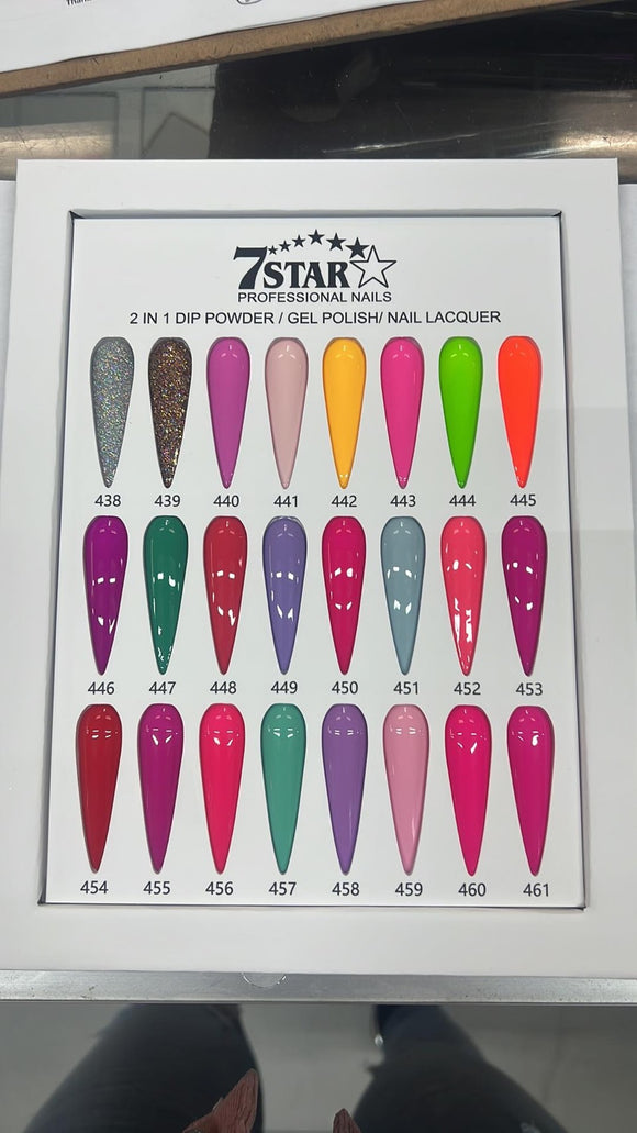 7 Star UV/LED Soak Off Gel Polish 3in1 -from 438 to 461 24 New Colors