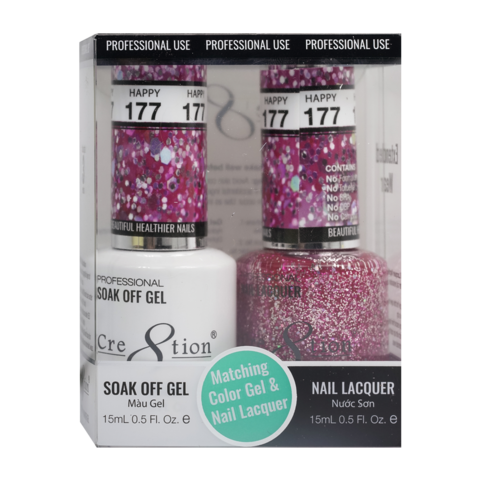 Cre8tion Matching Color Gel & Nail Lacquer 177 Night of Delight