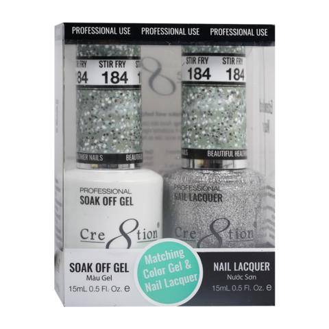 Cre8tion Matching Color Gel & Nail Lacquer 184 Stir Fry