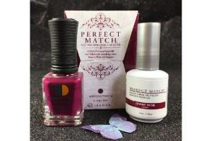 LeChat Perfect Match Nail Lacquer And Gel Polish, PMS185, Divine Wine, 0.5oz