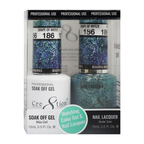 Cre8tion Matching Color Gel & Nail Lacquer 186 SEA QUEENS