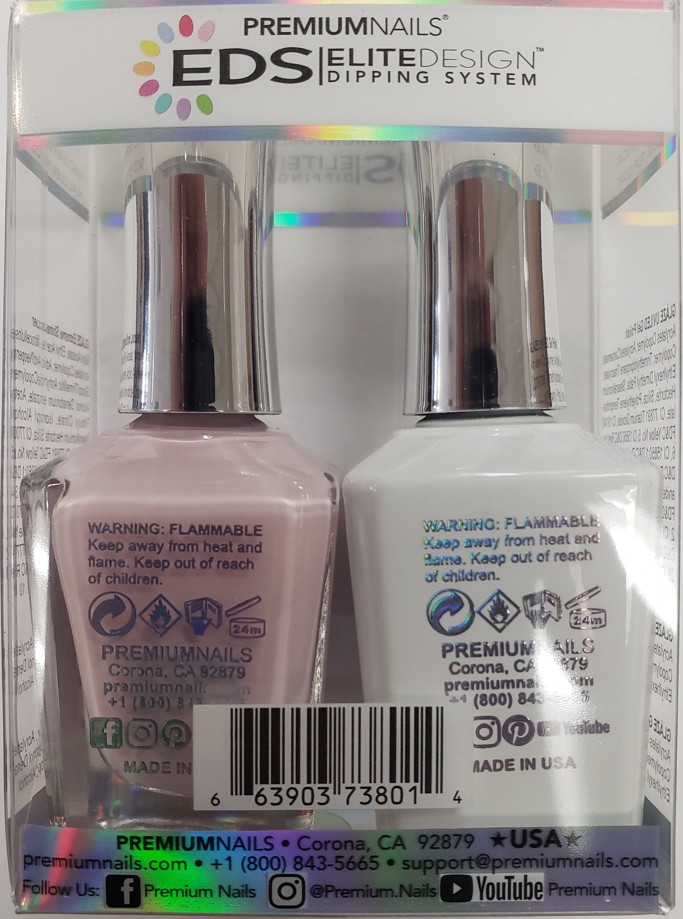 PREMIUMNAILS EDS Glaze Duo (Gel + Lacquer) | EDGP 102 Pink Frost