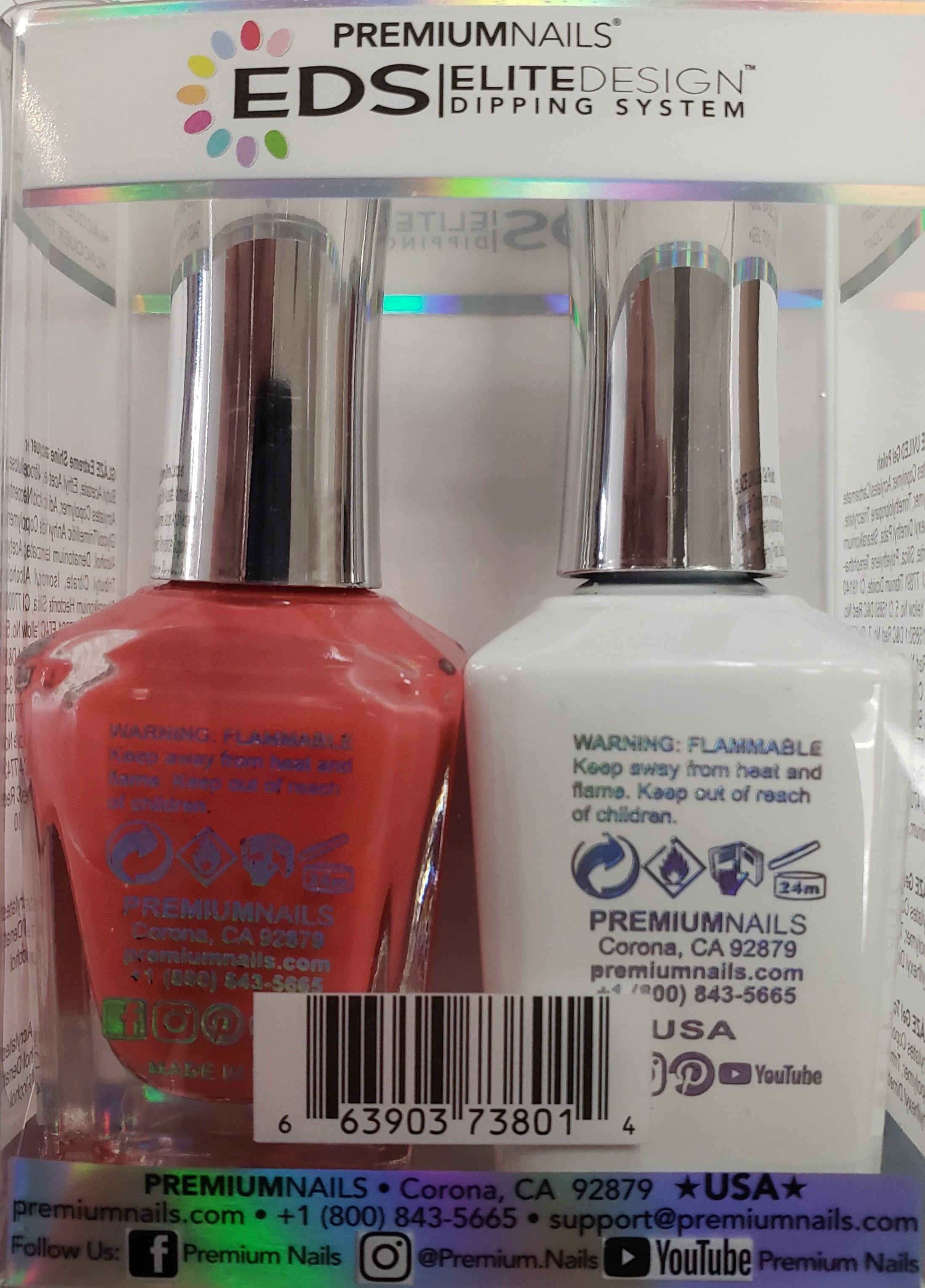 PREMIUMNAILS EDS Glaze Duo (Gel + Lacquer) | EDGP 103 Medium Coral