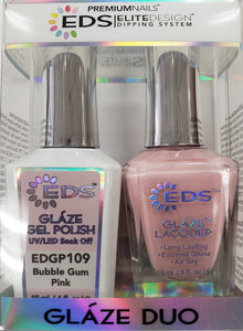 PREMIUMNAILS EDS Glaze Duo (Gel + Lacquer) | EDGP 109 Bubble Gum Pink