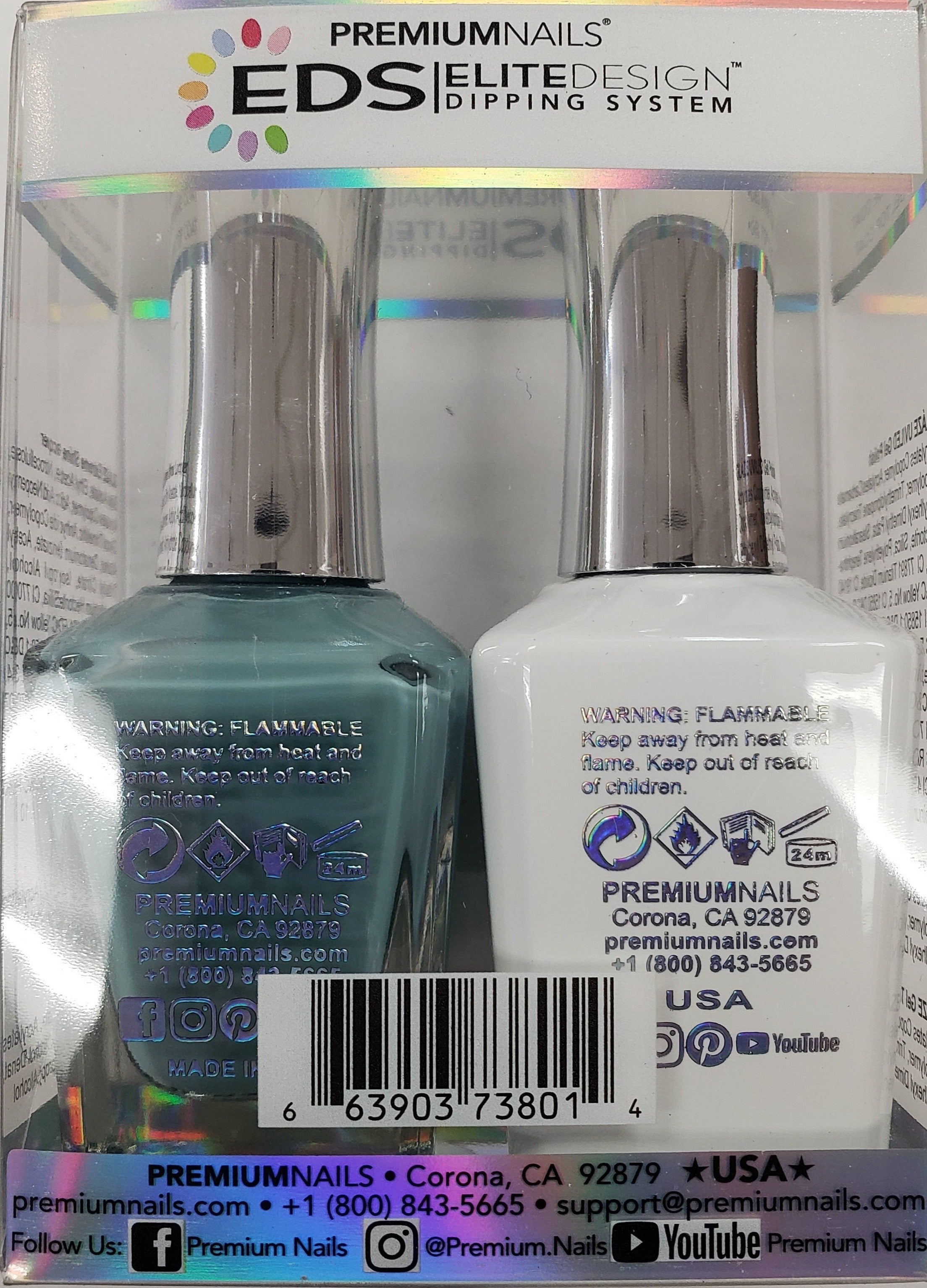 PREMIUMNAILS EDS Glaze Duo (Gel + Lacquer) | EDGP 111 Blue Green