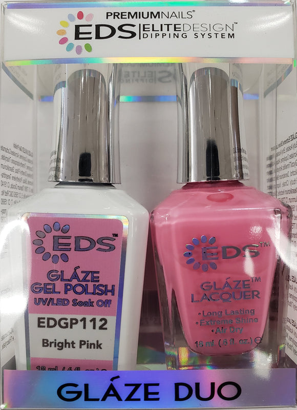 PREMIUMNAILS EDS Glaze Duo (Gel + Lacquer) | EDGP 112 Bright Pink