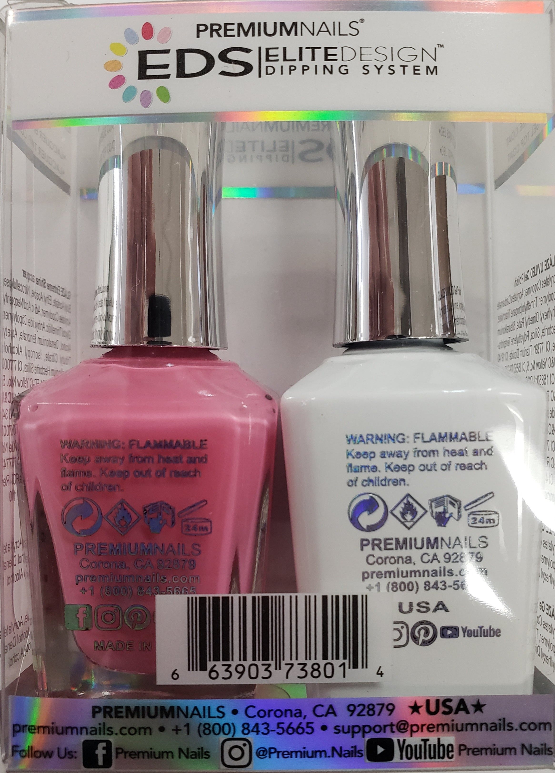 PREMIUMNAILS EDS Glaze Duo (Gel + Lacquer) | EDGP 112 Bright Pink