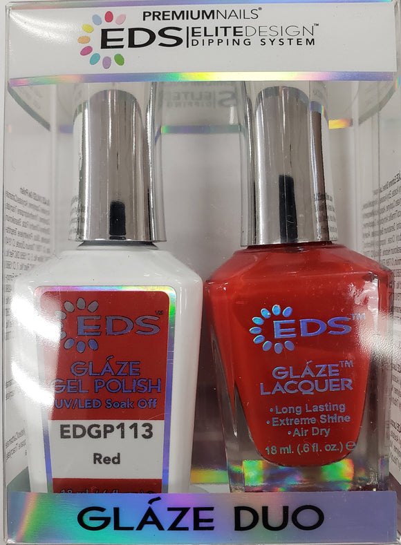 PREMIUMNAILS EDS Glaze Duo (Gel + Lacquer) | EDGP 113 Red