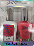 PREMIUMNAILS EDS Glaze Duo (Gel + Lacquer) | EDGP 115 Coral Shimmer