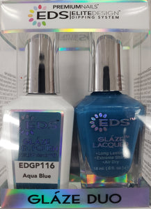 PREMIUMNAILS EDS Glaze Duo (Gel + Lacquer) | EDGP 116 Aqua Blue