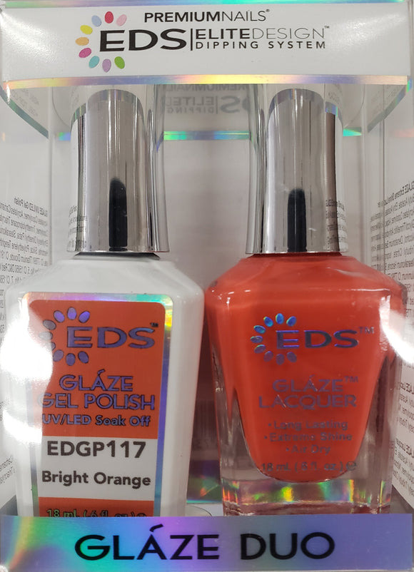 PREMIUMNAILS EDS Glaze Duo (Gel + Lacquer) | EDGP 117 Bright Orange