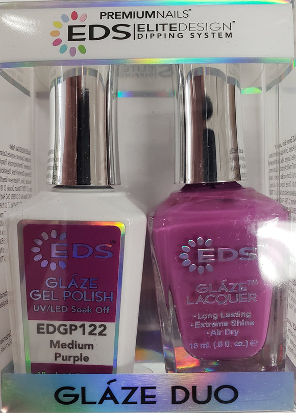 PREMIUMNAILS EDS Glaze Duo (Gel + Lacquer) | EDGP 122 Medium Purple