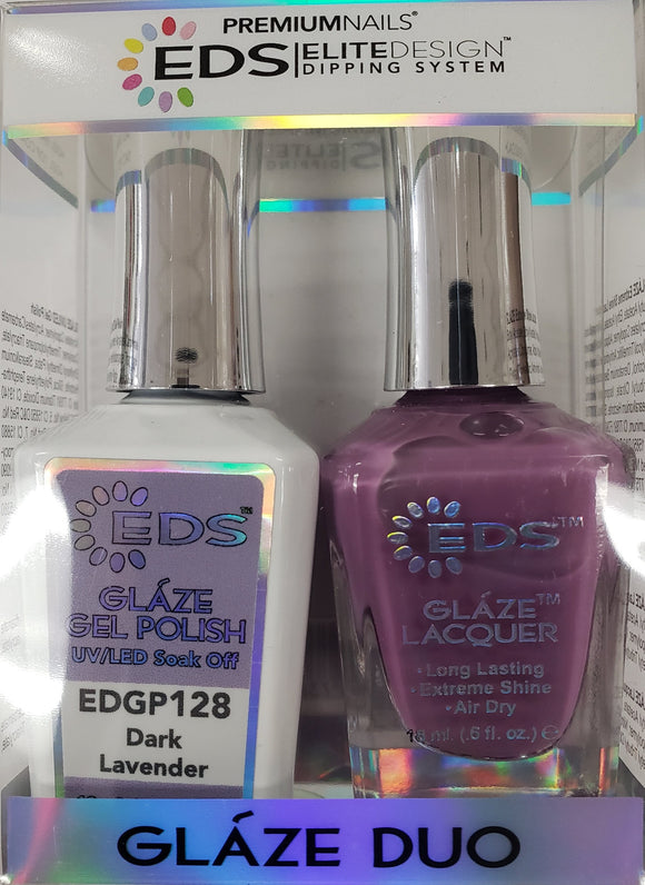 PREMIUMNAILS EDS Glaze Duo (Gel + Lacquer) | EDGP 128 Dark Lavender