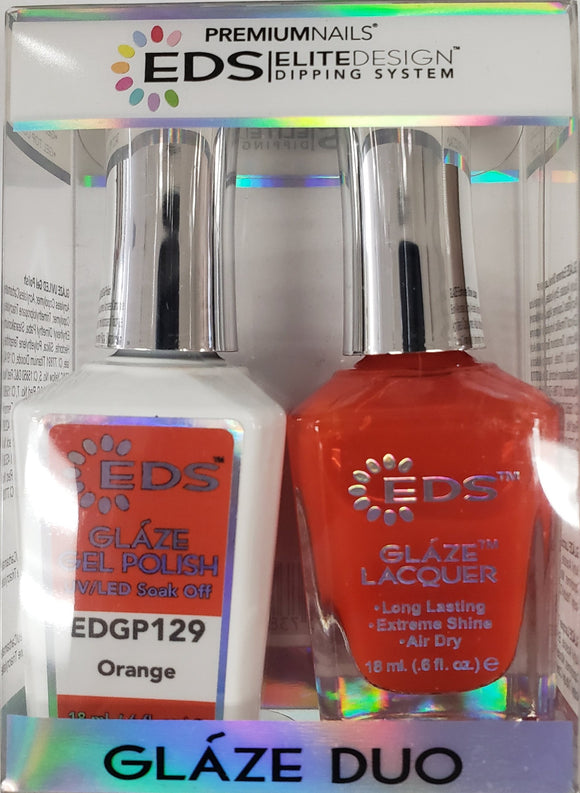 PREMIUMNAILS EDS Glaze Duo (Gel + Lacquer) | EDGP 129 Orange