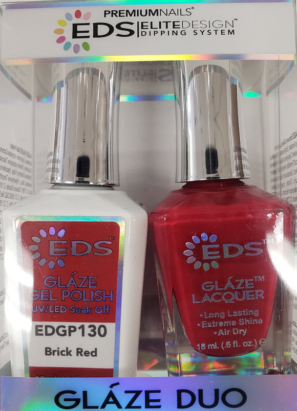 PREMIUMNAILS EDS Glaze Duo (Gel + Lacquer) | EDGP 130 Brick Red