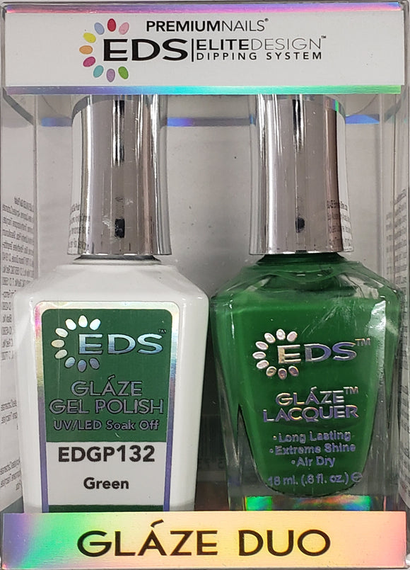 PREMIUMNAILS EDS Glaze Duo (Gel + Lacquer) | EDGP 132 Green