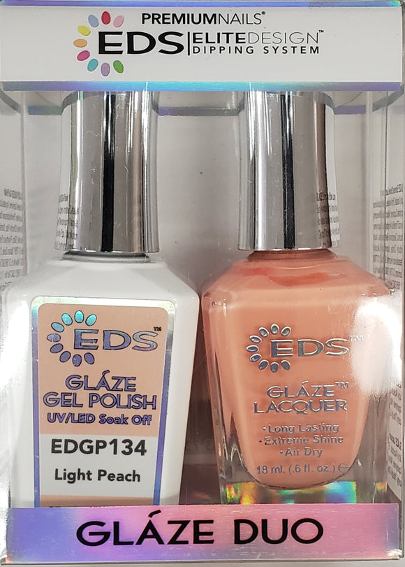 PREMIUMNAILS EDS Glaze Duo (Gel + Lacquer) | EDGP 134 Light Peach