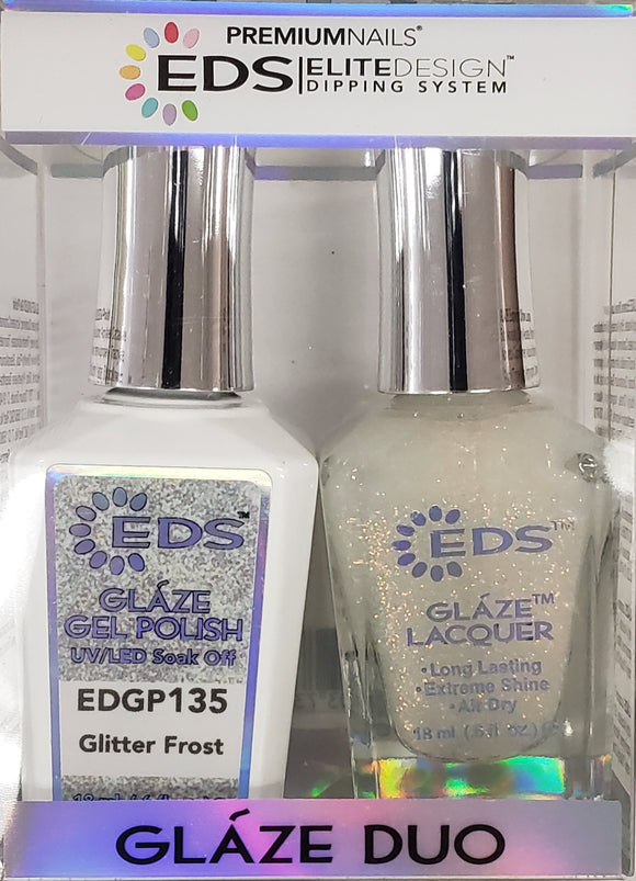 PREMIUMNAILS EDS Glaze Duo (Gel + Lacquer) | EDGP 135 Glitter Frost