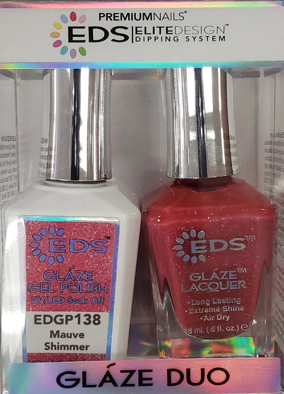 PREMIUMNAILS EDS Glaze Duo (Gel + Lacquer) | EDGP 138 Mauve Shimmer