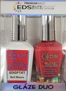PREMIUMNAILS EDS Glaze Duo (Gel + Lacquer) | EDGP 141 Red Mauve