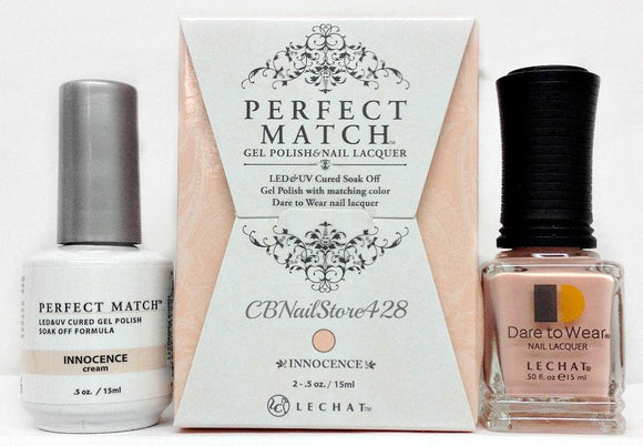 LeChat Perfect Match Nail Lacquer And Gel Polish, PMS211, Exposed Collection, Innocence , 0.5oz