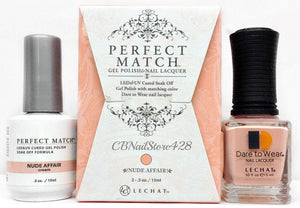 LeChat Perfect Match Nail Lacquer And Gel Polish, PMS214, Exposed Collection, Nude Affair, 0.5oz