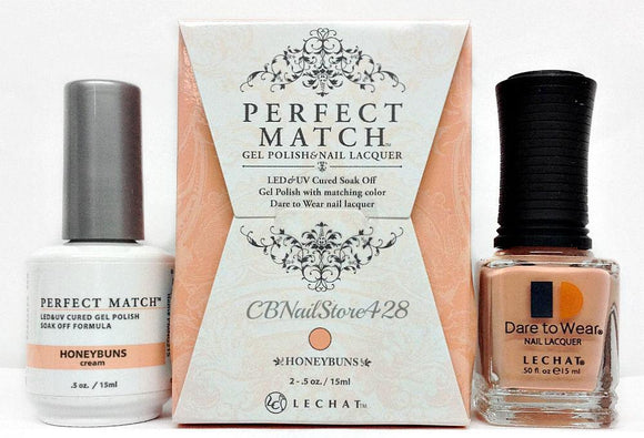 LeChat Perfect Match Nail Lacquer And Gel Polish, PMS215, Exposed Collection, Honeybuns, 0.5oz