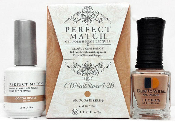 LeChat Perfect Match Nail Lacquer And Gel Polish, PMS216, Exposed Collections, Cocoa Kisses, 0.5oz