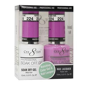 Cre8tion Matching Color Gel & Nail Lacquer 224 FORTUNE AND FAME
