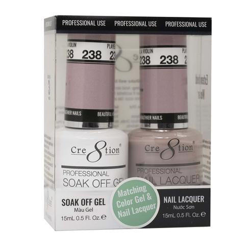 Cre8tion Matching Color Gel & Nail Lacquer 238 PLAYED LIKE A VIOLIN
