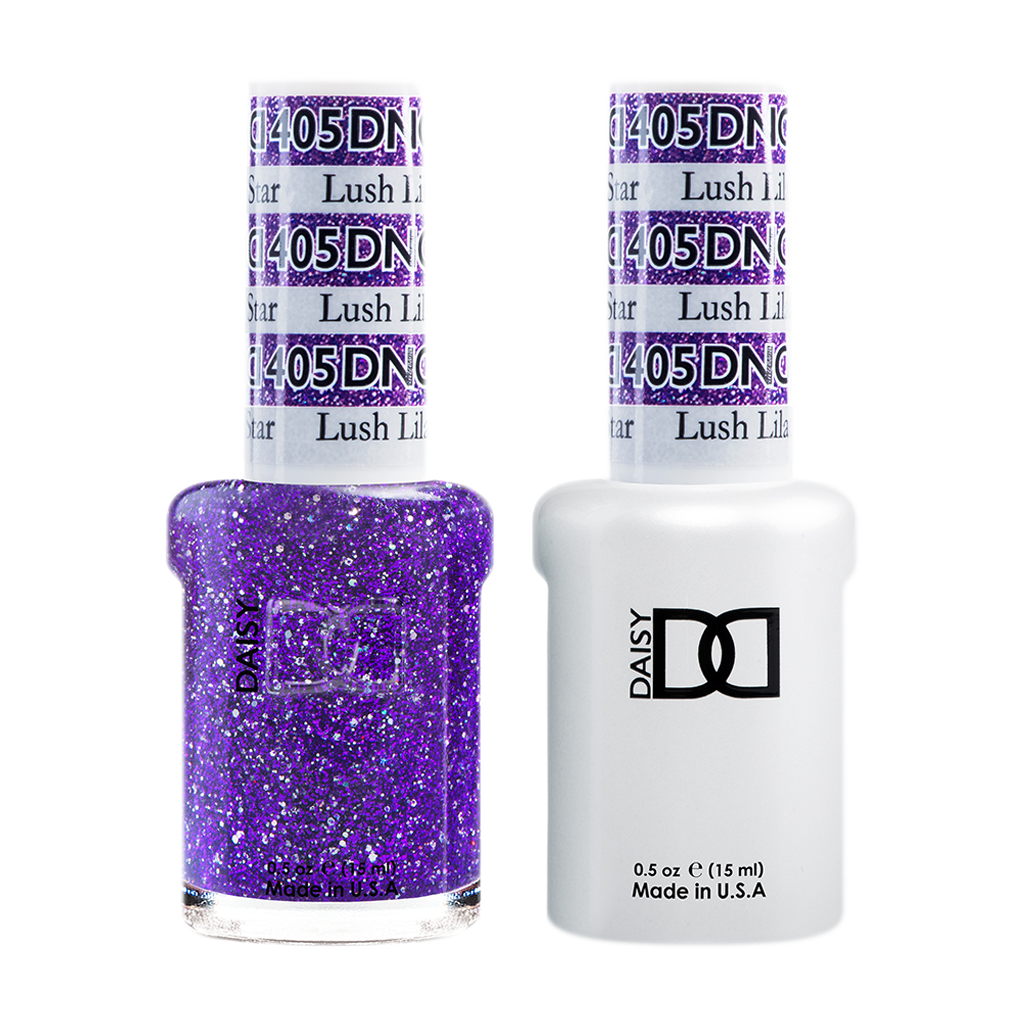 DND Nail Lacquer And Gel Polish, 405, Lush Lilac Star, 0.5oz