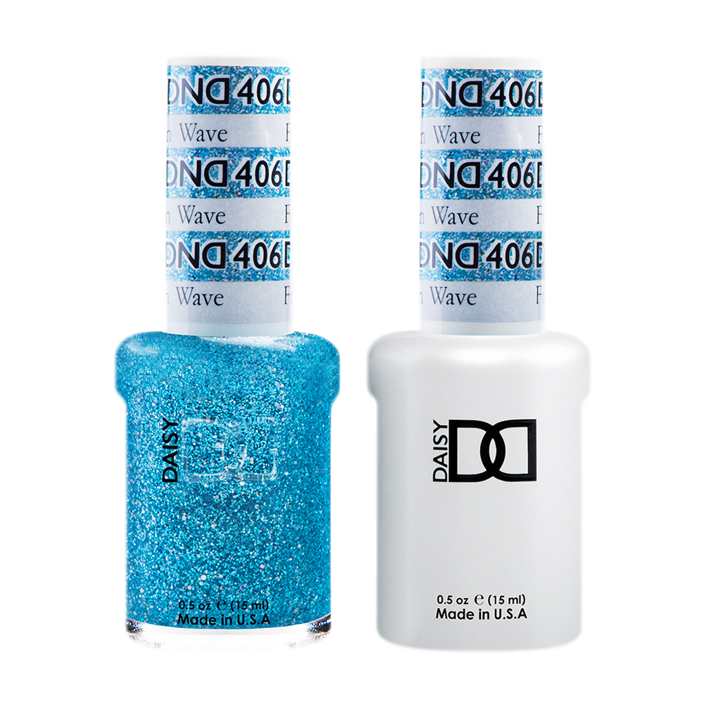 DND Nail Lacquer And Gel Polish, 406, Frozen Wave, 0.5oz