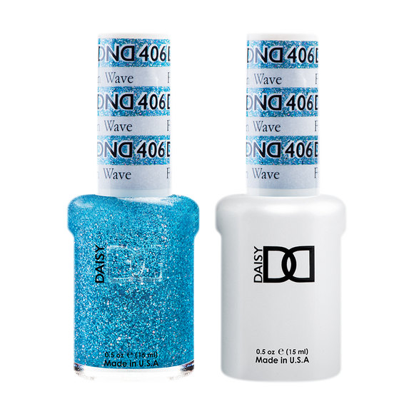 DND Nail Lacquer And Gel Polish, 406, Frozen Wave, 0.5oz