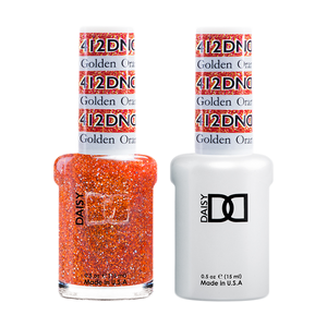 DND Nail Lacquer And Gel Polish, 412, Golden Orange Star, 0.5oz