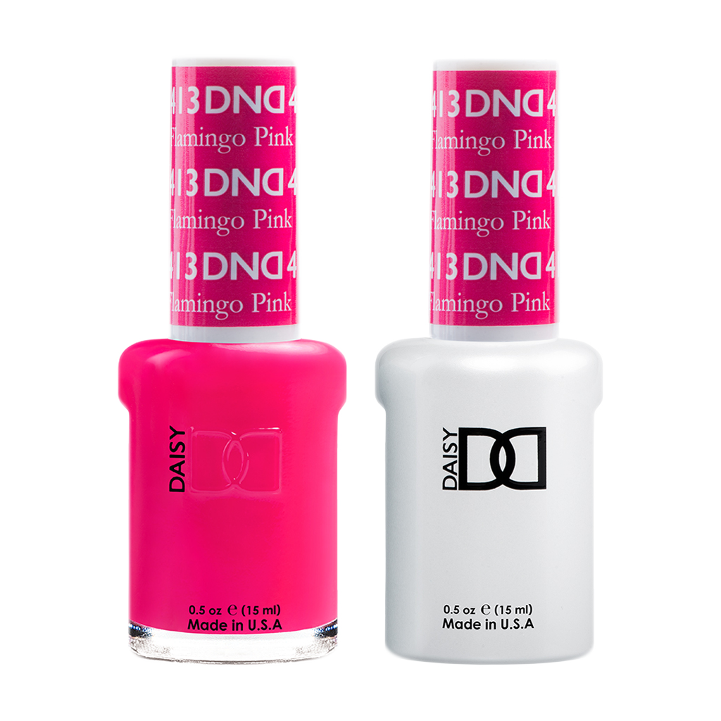 DND Nail Lacquer And Gel Polish, 413, Flamingo Pink, 0.5oz