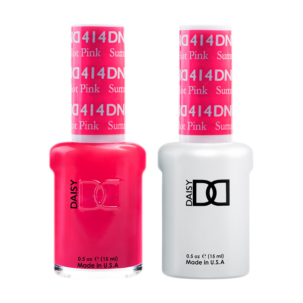 DND Nail Lacquer And Gel Polish, 414, Summer Hot Pink, 0.5oz