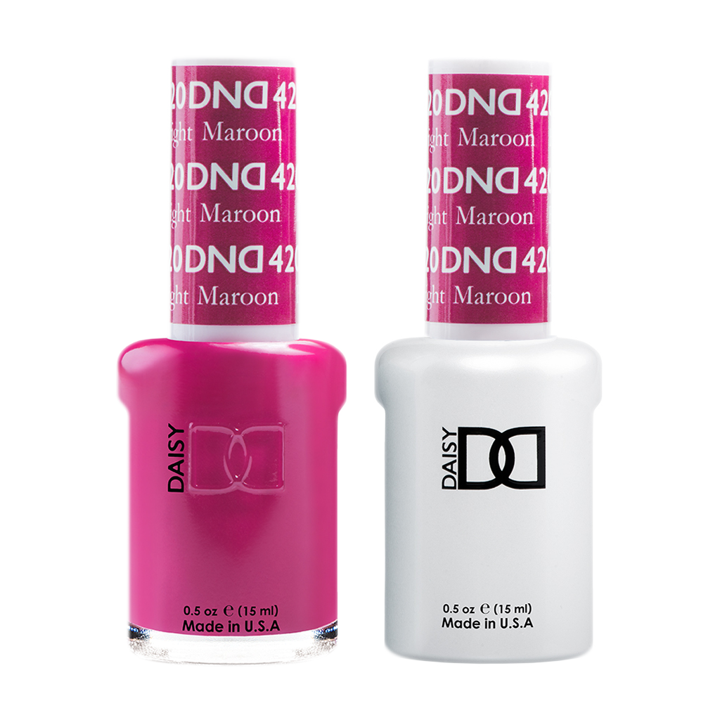 DND Nail Lacquer And Gel Polish, 420, Bright Maroon, 0.5oz