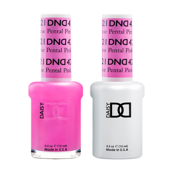 DND Nail Lacquer And Gel Polish, 421, Rose Petal Pink, 0.5oz