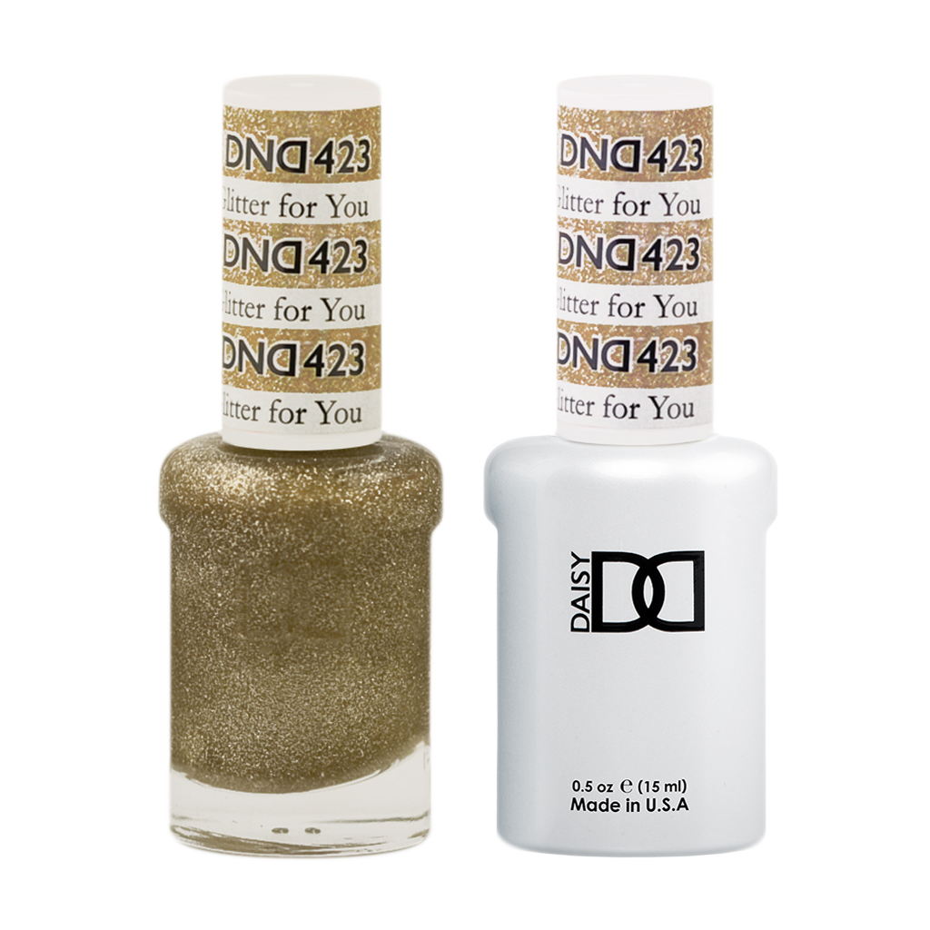 DND Nail Lacquer And Gel Polish, 423, Glitter For You, 0.5oz