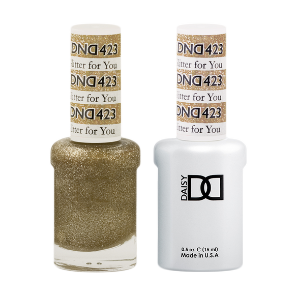 DND Nail Lacquer And Gel Polish, 423, Glitter For You, 0.5oz