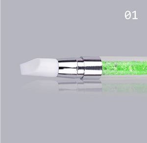 Dual Silicone Heads Nail Art Sculpture Pen, Green