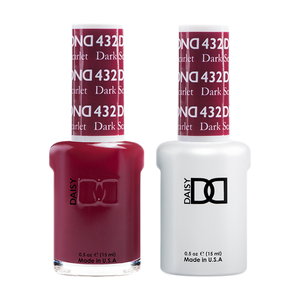 DND Nail Lacquer And Gel Polish, 432, Dark Scarlet, 0.5oz