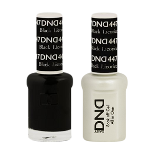 DND Nail Lacquer And Gel Polish, 447, Black Licorice, 0.5oz
