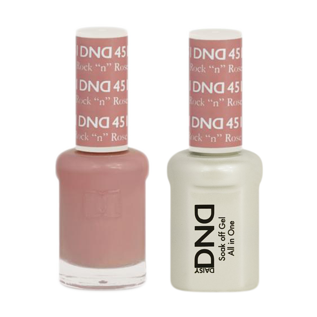 DND Nail Lacquer And Gel Polish, 451, Rock "N" Rose, 0.5oz