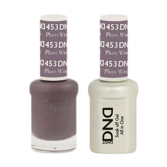 DND Nail Lacquer And Gel Polish, 453, Plum Wine, 0.5oz