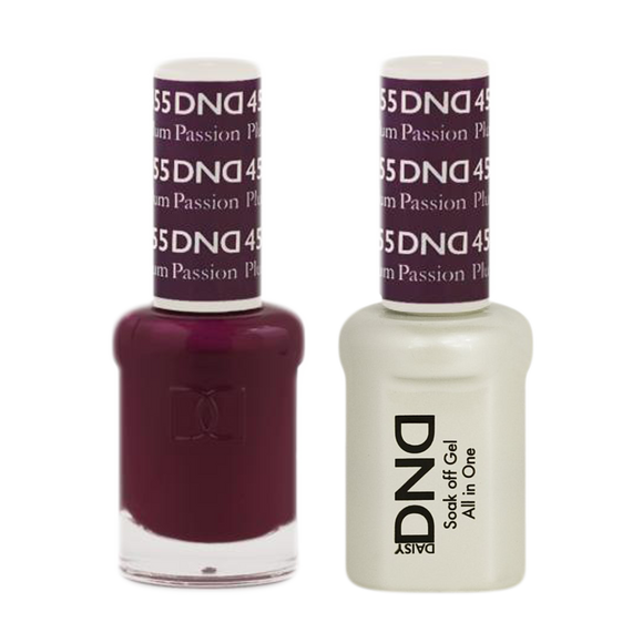 DND Nail Lacquer And Gel Polish, 455, Plum Passion, 0.5oz