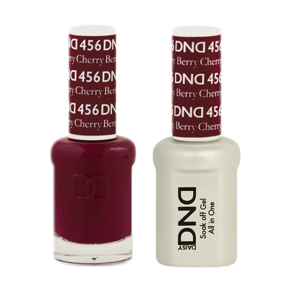 DND Nail Lacquer And Gel Polish, 456, Cherry Berry, 0.5oz